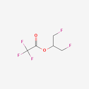 molecular formula C5H5F5O2 B11744582 1,3-Difluoroprop-2-yl trifluoroacetate 