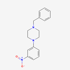 molecular formula C17H19N3O2 B11744585 1-Benzyl-4-(3-nitrophenyl)piperazine 