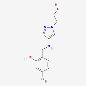 4-({[1-(2-hydroxyethyl)-1H-pyrazol-4-yl]amino}methyl)benzene-1,3-diol