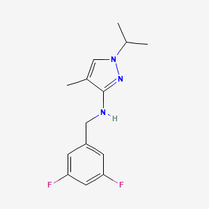 N-[(3,5-difluorophenyl)methyl]-4-methyl-1-(propan-2-yl)-1H-pyrazol-3-amine