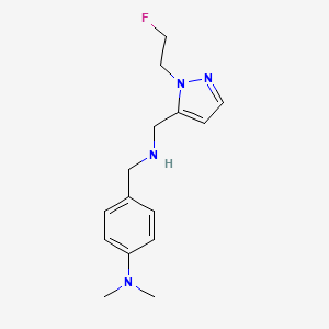 4-[({[1-(2-fluoroethyl)-1H-pyrazol-5-yl]methyl}amino)methyl]-N,N-dimethylaniline