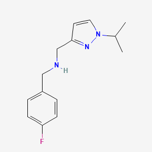 [(4-fluorophenyl)methyl]({[1-(propan-2-yl)-1H-pyrazol-3-yl]methyl})amine