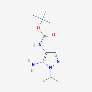 molecular formula C11H20N4O2 B11744721 tert-butyl (5-amino-1-isopropyl-1H-pyrazol-4-yl)carbamate 