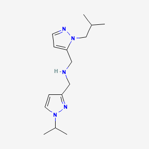 {[1-(2-methylpropyl)-1H-pyrazol-5-yl]methyl}({[1-(propan-2-yl)-1H-pyrazol-3-yl]methyl})amine