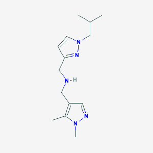 [(1,5-dimethyl-1H-pyrazol-4-yl)methyl]({[1-(2-methylpropyl)-1H-pyrazol-3-yl]methyl})amine