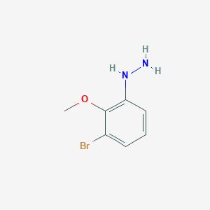 molecular formula C7H9BrN2O B11744776 (3-Bromo-2-methoxyphenyl)hydrazine 