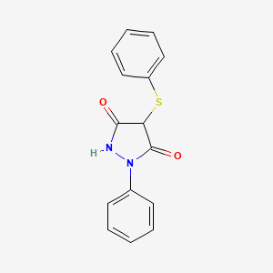 molecular formula C15H12N2O2S B1174480 1-Phenyl-4-(phenylsulfanyl)-3,5-pyrazolidinedione 