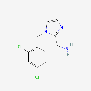 molecular formula C11H11Cl2N3 B11744804 {1-[(2,4-Dichlorophenyl)methyl]-1h-imidazol-2-yl}methanamine 