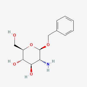 molecular formula C13H19NO5 B11744806 (2R,3S,4R,5R,6R)-5-amino-6-(benzyloxy)-2-(hydroxymethyl)oxane-3,4-diol 