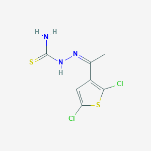 molecular formula C7H7Cl2N3S2 B11744849 [(Z)-1-(2,5-dichlorothiophen-3-yl)ethylideneamino]thiourea 