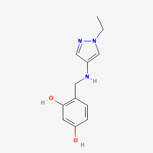 4-{[(1-Ethyl-1H-pyrazol-4-YL)amino]methyl}benzene-1,3-diol