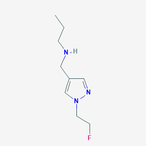 molecular formula C9H16FN3 B11744868 {[1-(2-fluoroethyl)-1H-pyrazol-4-yl]methyl}(propyl)amine 