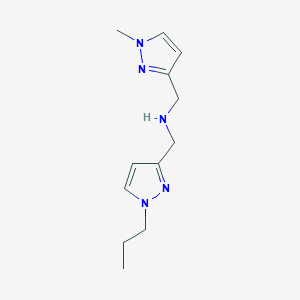 molecular formula C12H19N5 B11744882 [(1-methyl-1H-pyrazol-3-yl)methyl][(1-propyl-1H-pyrazol-3-yl)methyl]amine 