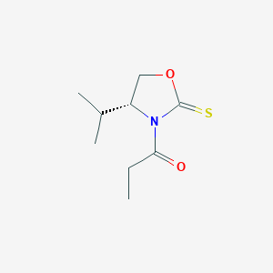 molecular formula C9H15NO2S B1174493 1-丙酮，1-[(4R)-4-(1-甲基乙基)-2-硫代-3-恶唑烷基]- CAS No. 1252686-51-3