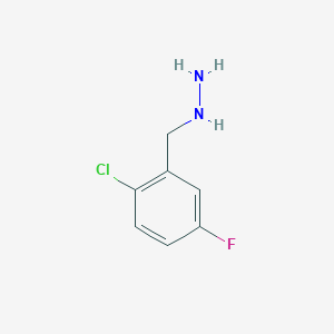 molecular formula C7H8ClFN2 B11744992 [(2-Chloro-5-fluorophenyl)methyl]hydrazine 