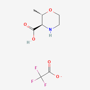 molecular formula C8H11F3NO5- B11745006 (2S,3R)-2-methylmorpholine-3-carboxylic acid trifluoroacetate 