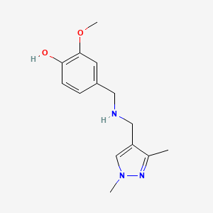 4-({[(1,3-Dimethyl-1H-pyrazol-4-YL)methyl]amino}methyl)-2-methoxyphenol