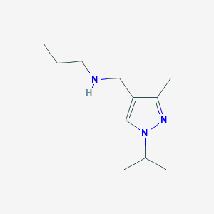 {[3-methyl-1-(propan-2-yl)-1H-pyrazol-4-yl]methyl}(propyl)amine