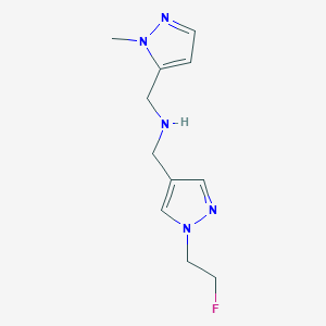 {[1-(2-fluoroethyl)-1H-pyrazol-4-yl]methyl}[(1-methyl-1H-pyrazol-5-yl)methyl]amine