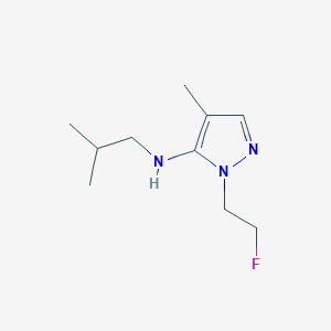 molecular formula C10H18FN3 B11745096 1-(2-fluoroethyl)-4-methyl-N-(2-methylpropyl)-1H-pyrazol-5-amine 