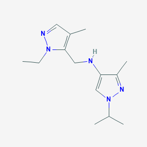 N-[(1-ethyl-4-methyl-1H-pyrazol-5-yl)methyl]-3-methyl-1-(propan-2-yl)-1H-pyrazol-4-amine