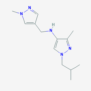 3-methyl-N-[(1-methyl-1H-pyrazol-4-yl)methyl]-1-(2-methylpropyl)-1H-pyrazol-4-amine