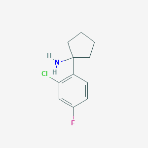 molecular formula C11H13ClFN B11745105 1-(2-Chloro-4-fluorophenyl)cyclopentanamine 