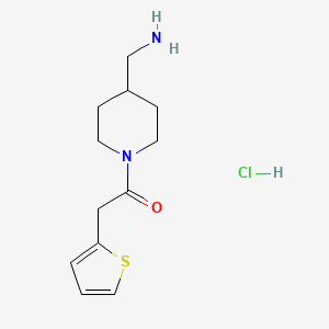 1-[4-(Aminomethyl)piperidin-1-yl]-2-(thiophen-2-yl)ethan-1-one hydrochloride