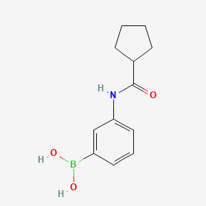 molecular formula C12H16BNO3 B11745133 Boronic acid, b-[3-[(cyclopentylcarbonyl)amino]phenyl]- 