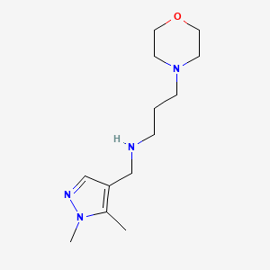 molecular formula C13H24N4O B11745138 [(1,5-dimethyl-1H-pyrazol-4-yl)methyl][3-(morpholin-4-yl)propyl]amine 