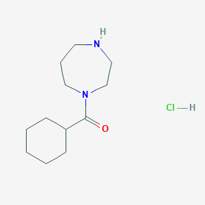 molecular formula C12H23ClN2O B11745157 1-Cyclohexanecarbonyl-1,4-diazepane hydrochloride 