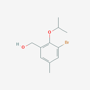 molecular formula C11H15BrO2 B11745169 (3-Bromo-2-isopropoxy-5-methylphenyl)methanol CAS No. 2056110-55-3