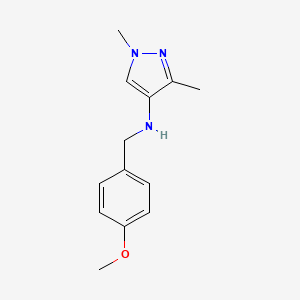 molecular formula C13H17N3O B11745171 N-(4-methoxybenzyl)-1,3-dimethyl-1H-pyrazol-4-amine 