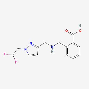 2-[({[1-(2,2-difluoroethyl)-1H-pyrazol-3-yl]methyl}amino)methyl]benzoic acid