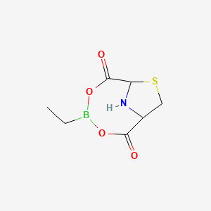 4-Ethyl-3,5-dioxa-8-thia-10-aza-4-borabicyclo[5.2.1]decane-2,6-dione