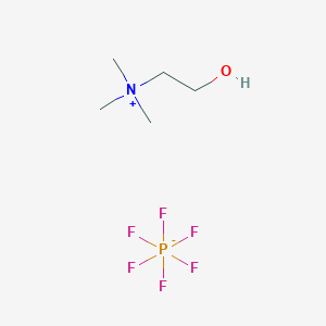 (2-Hydroxyethyl)trimethylazanium; hexafluoro-