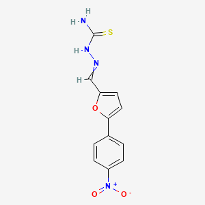 molecular formula C12H10N4O3S B11745225 ({[5-(4-Nitrophenyl)furan-2-yl]methylidene}amino)thiourea 