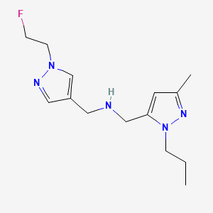 {[1-(2-fluoroethyl)-1H-pyrazol-4-yl]methyl}[(3-methyl-1-propyl-1H-pyrazol-5-yl)methyl]amine