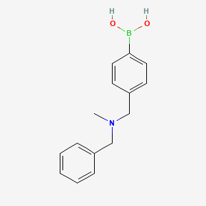 molecular formula C15H18BNO2 B11745269 (4-((Benzyl(methyl)amino)methyl)phenyl)boronic acid CAS No. 397844-52-9