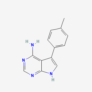 molecular formula C13H12N4 B11745286 5-p-tolyl-7H-pyrrolo[2,3-d]pyrimidin-4-amine 