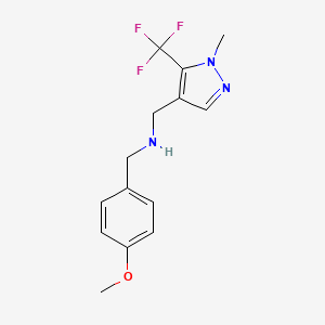 [(4-methoxyphenyl)methyl]({[1-methyl-5-(trifluoromethyl)-1H-pyrazol-4-yl]methyl})amine