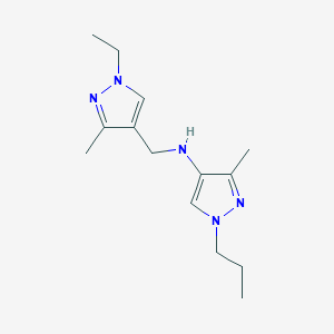 N-[(1-ethyl-3-methyl-1H-pyrazol-4-yl)methyl]-3-methyl-1-propyl-1H-pyrazol-4-amine