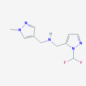 {[1-(difluoromethyl)-1H-pyrazol-5-yl]methyl}[(1-methyl-1H-pyrazol-4-yl)methyl]amine