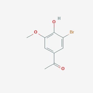 molecular formula C9H9BrO3 B11745363 1-(3-bromo-4-hydroxy-5-methoxyphenyl)Ethanone 