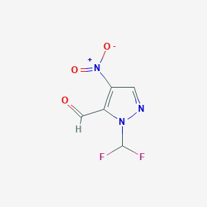 1-(Difluoromethyl)-4-nitro-1H-pyrazole-5-carbaldehyde