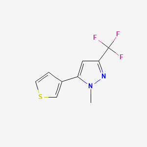 1-Methyl-5-(thiophen-3-yl)-3-(trifluoromethyl)-1H-pyrazole