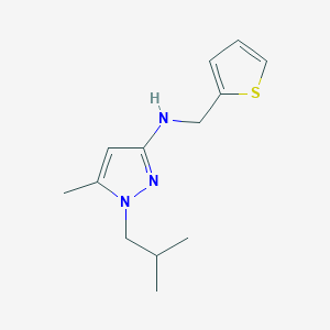 5-methyl-1-(2-methylpropyl)-N-[(thiophen-2-yl)methyl]-1H-pyrazol-3-amine