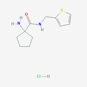 1-amino-N-[(thiophen-2-yl)methyl]cyclopentane-1-carboxamide hydrochloride