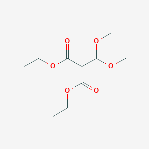 molecular formula C10H18O6 B11745433 1,3-Diethyl 2-(dimethoxymethyl)propanedioate 