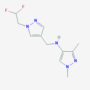 N-{[1-(2,2-difluoroethyl)-1H-pyrazol-4-yl]methyl}-1,3-dimethyl-1H-pyrazol-4-amine